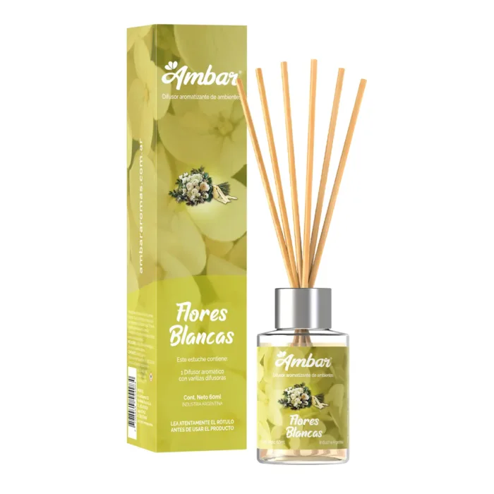 DIFUSOR AMBAR - FLORES BLANCAS 60 ml